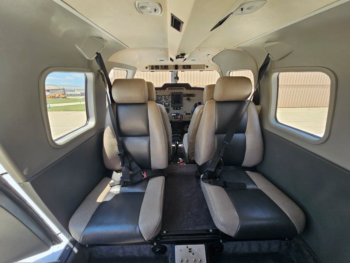 Detailed view of the aircraft's instrument panel and controls.