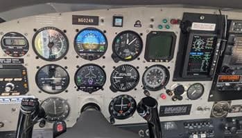 The interior of the aircraft shows the cargo area.