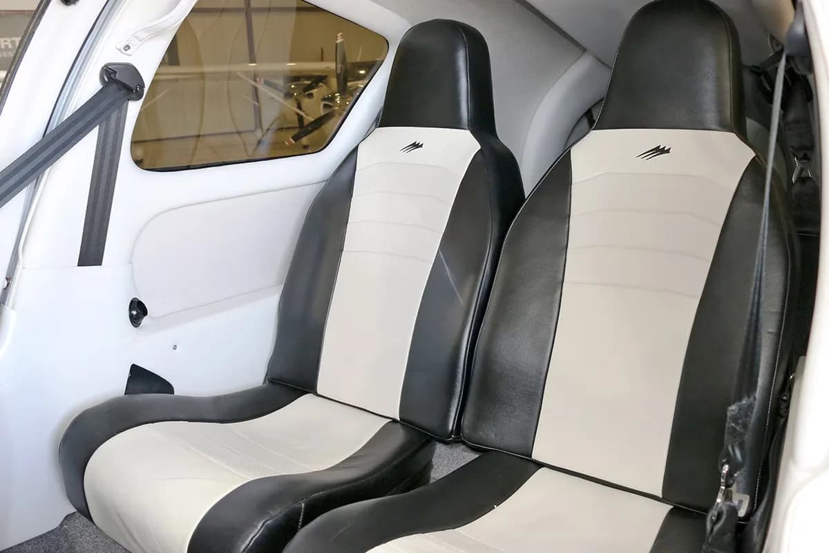 Interior seats of the Cessna TTX aircraft.