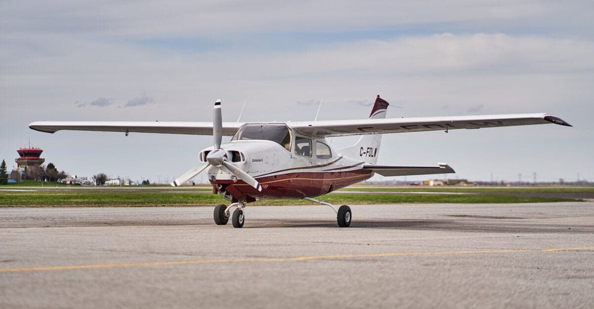 Cessna Centurion II aircraft on the ground.