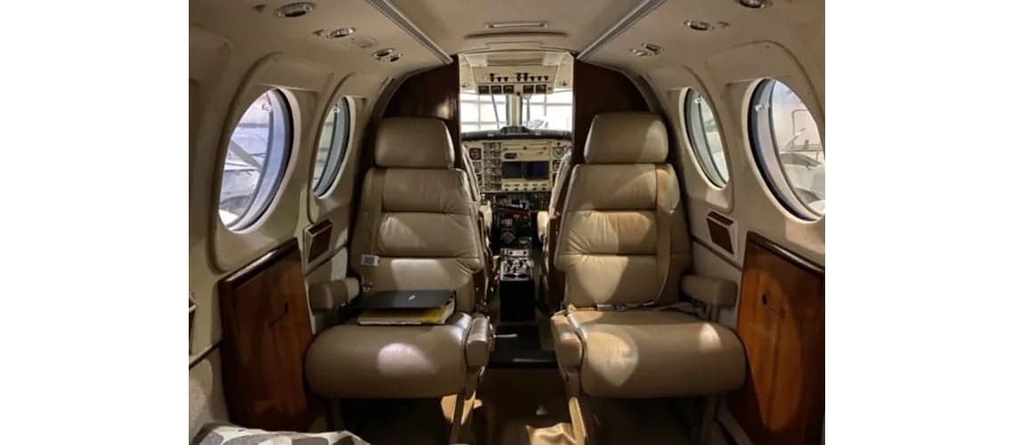 Forward cabin seats of the aircraft.