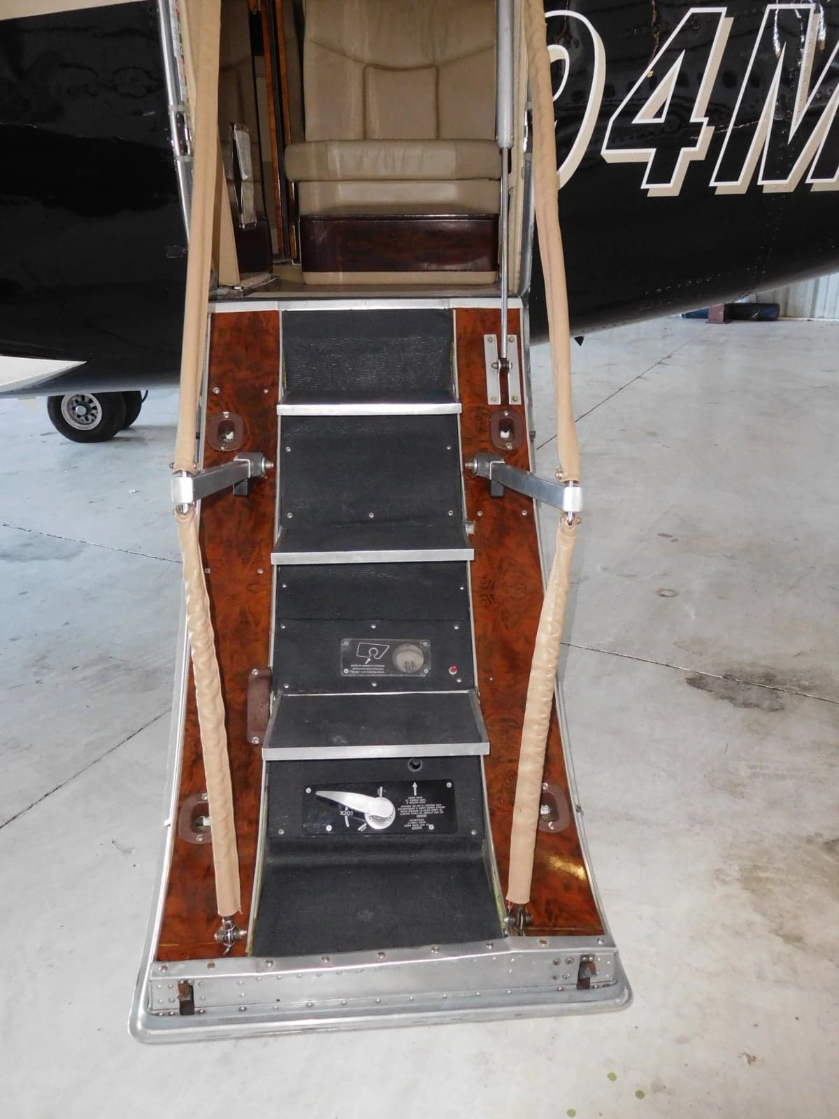 Stairs leading into N494MA King Air.