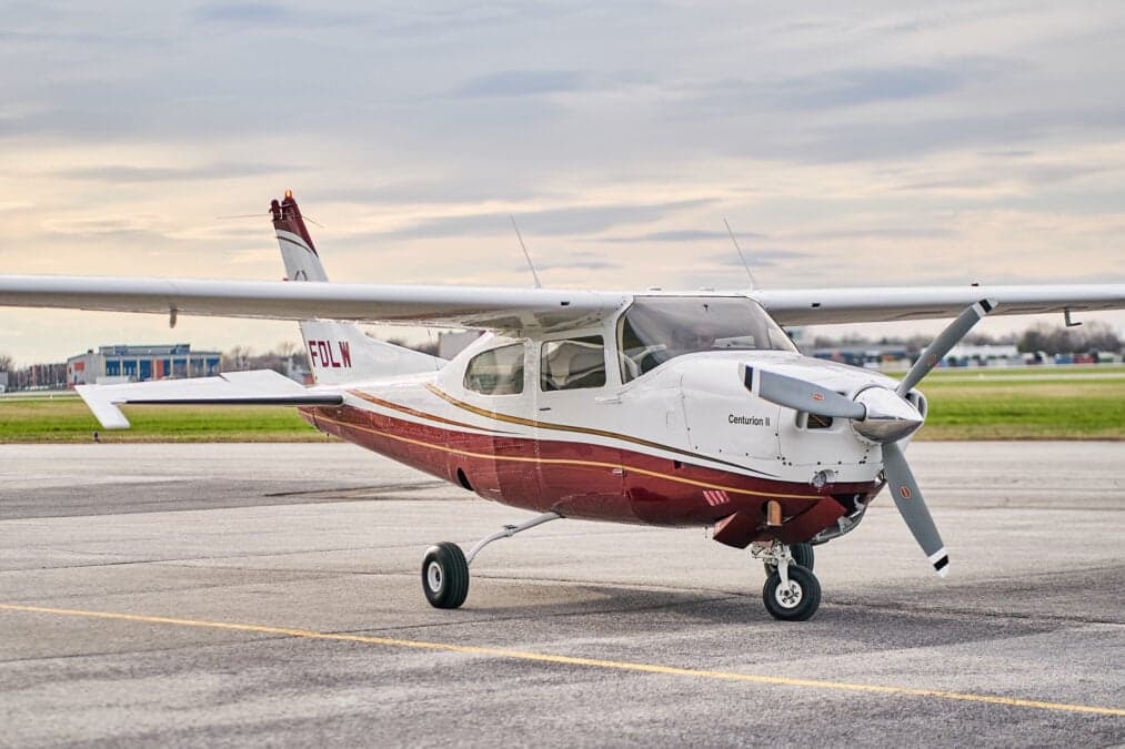 Cessna Centurion II aircraft on the tarmac.