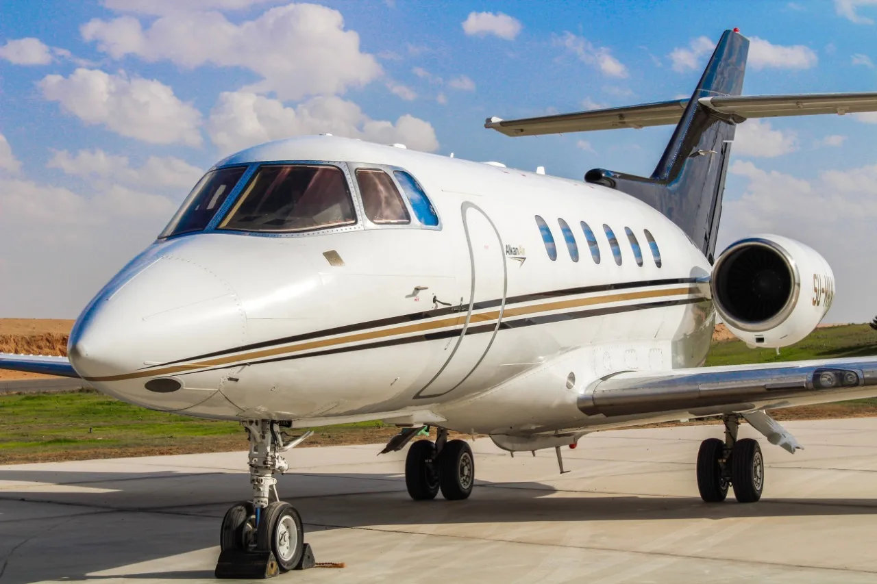 Close-up of the front of the SU-MAN aircraft, showing the nose and windows.