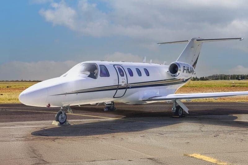 F-HJAV aircraft parked on the tarmac.