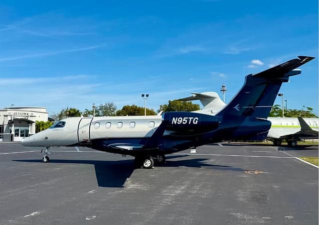 Gulfstream G280 aircraft on the tarmac with the door open.