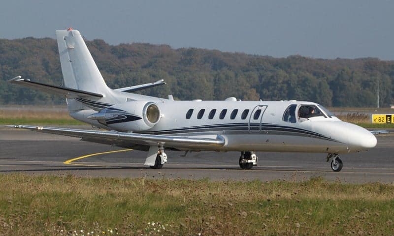 Cessna Citation CJ3 on the tarmac.