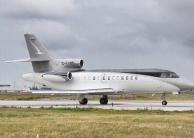 C-FXOO aircraft on the runway.