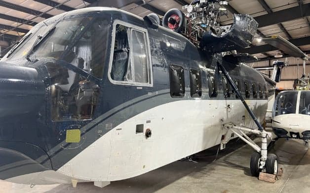 Instrument panel of a Sikorsky S-61N helicopter.