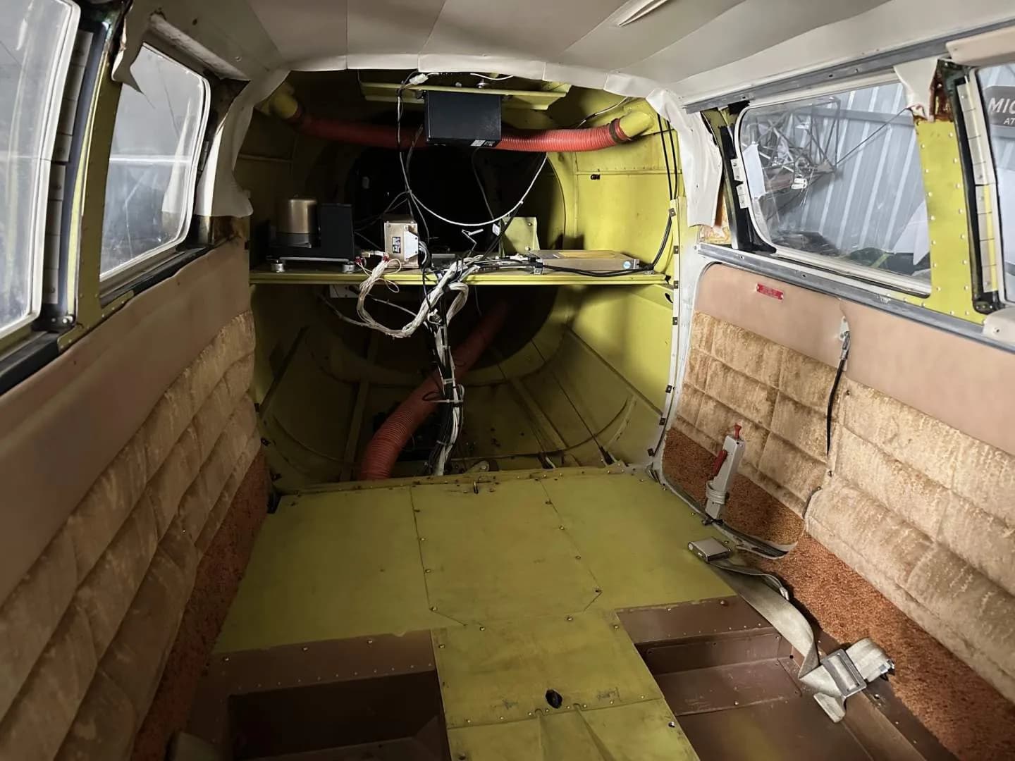 View of the interior cabin of the aircraft.