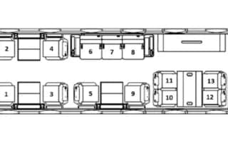 A diagram of the aircraft's seating layout.
