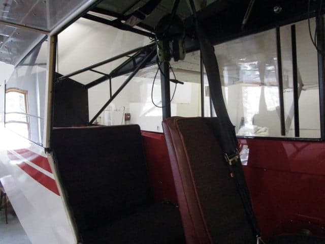 The interior seats of the aircraft.