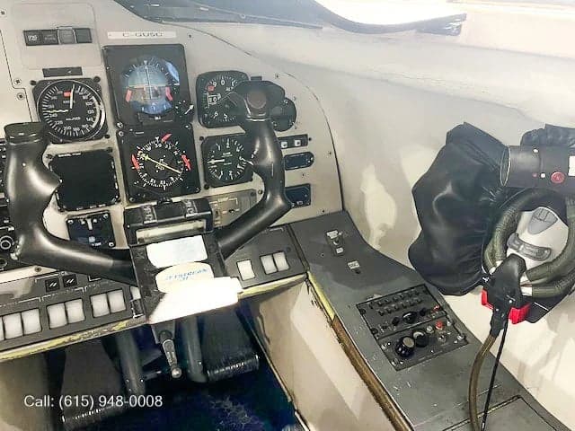 The cockpit of a Jetstream 3200 aircraft.