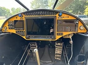 Instrument panel and rudder pedals of an aircraft.