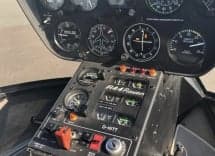 Instrument panel of a Robinson R44 Raven II helicopter.