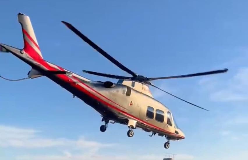 AgustaWestland AW109SP helicopter in flight.