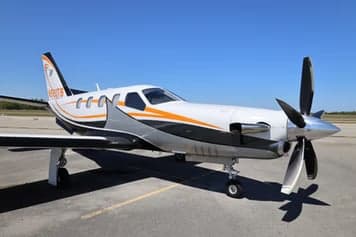 View of the aircraft door and steps.
