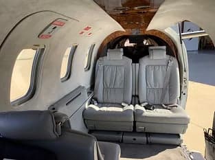 View of the aircraft's interior seating.