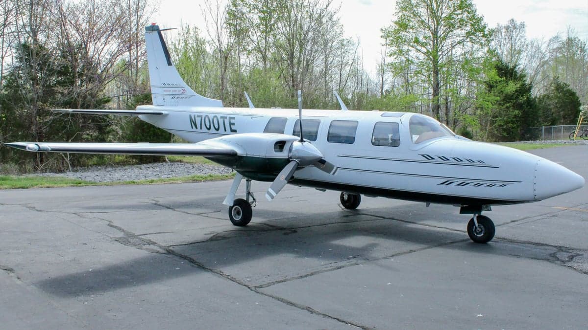 Aerostar Super 700 twin on the ramp.