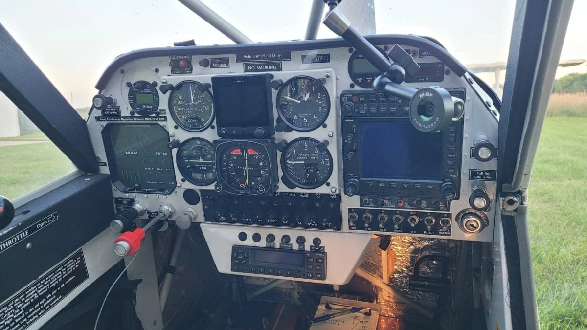 Instrument panel of the Aviat Aircraft Husky A-1B aircraft.