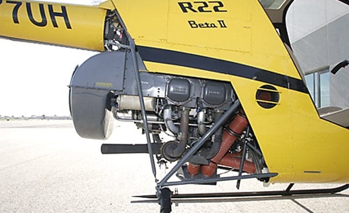 Instrument panel of a Robinson R22 helicopter.