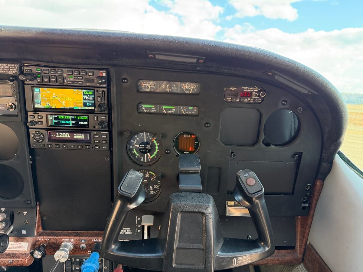 Cockpit instrument panel of the aircraft.