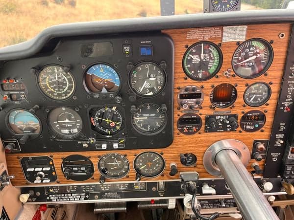 View of the instrument panel from the pilot's seat.