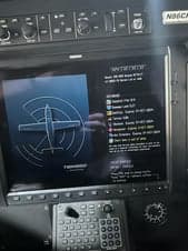 Avionics display screen in the cockpit.