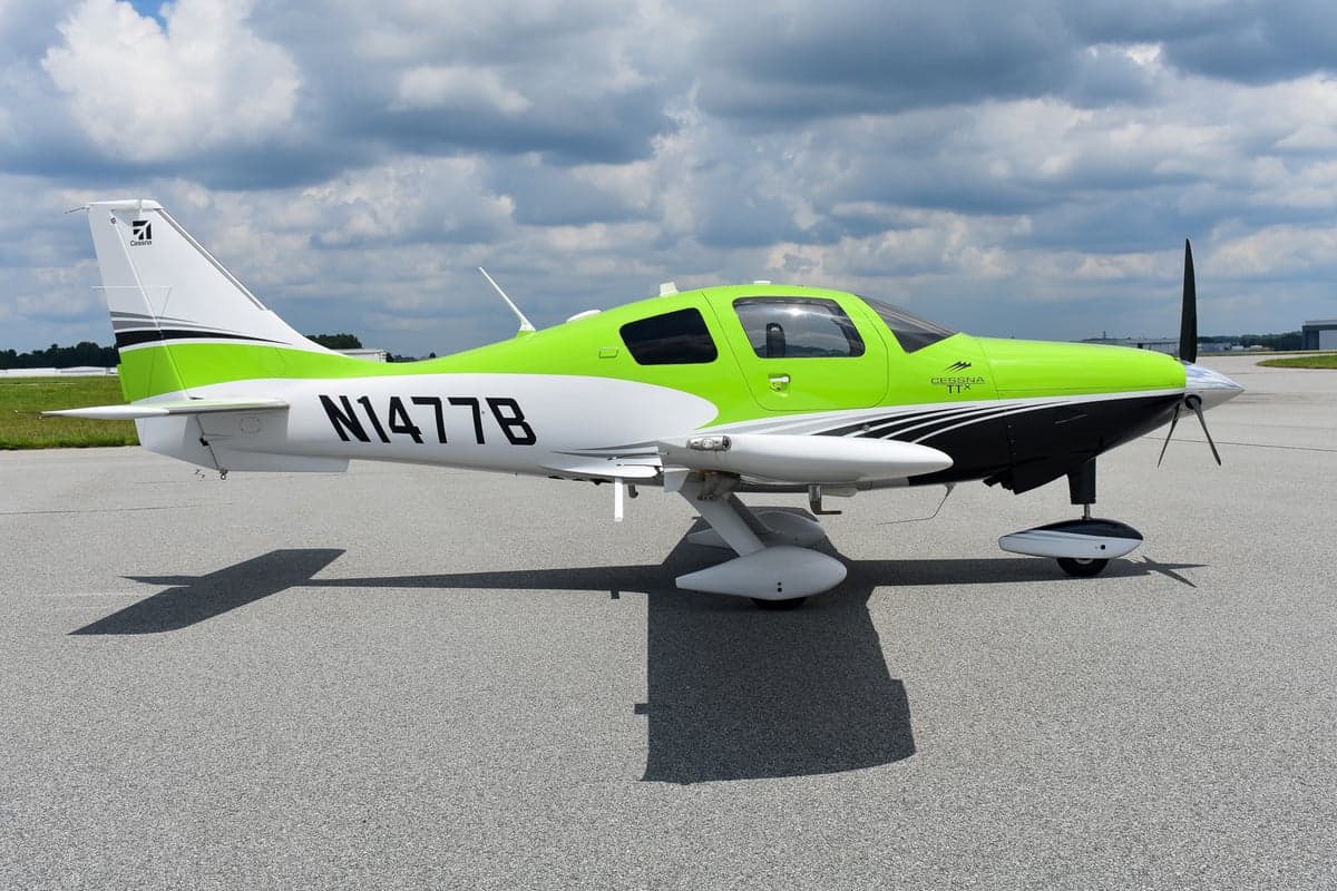 Cessna TTX with open doors on the tarmac.