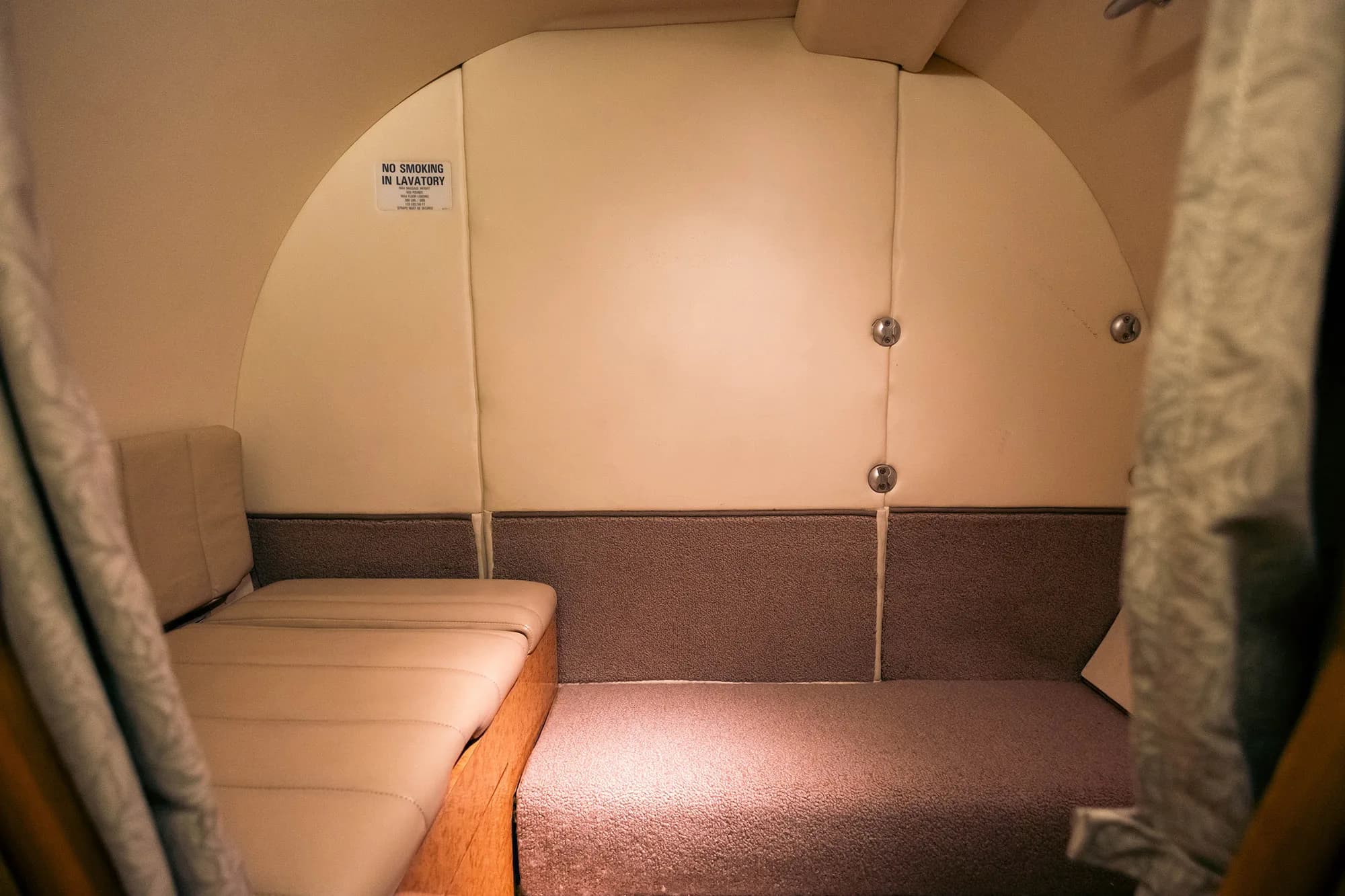 View of the Cessna Citation CJ1+ lavatory.