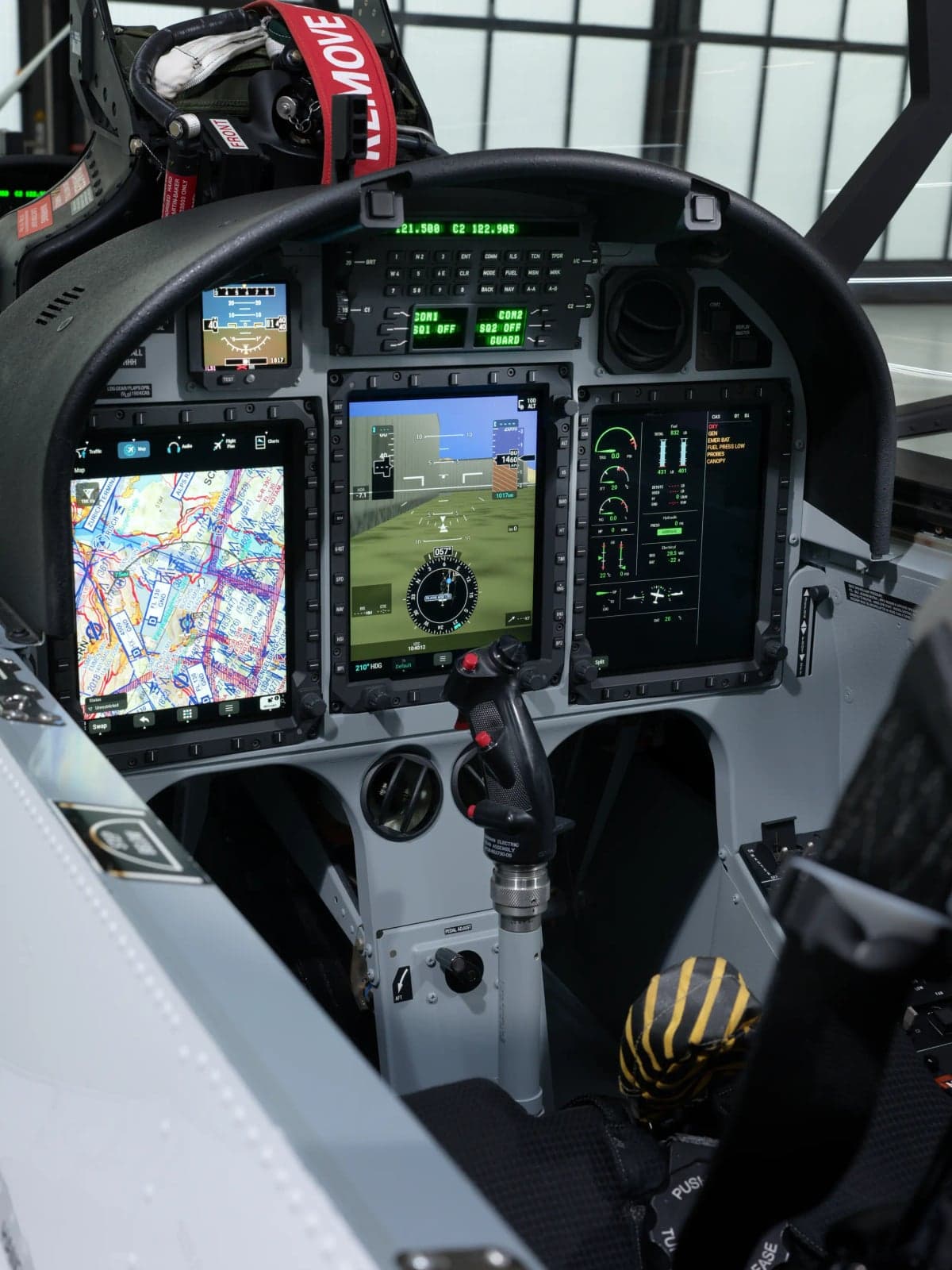 The instrument panel of a Pilatus PC-7 MKX aircraft.
