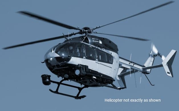A Eurocopter EC145 in flight.