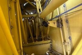 Internal structure of a yellow Air Tractor aircraft.