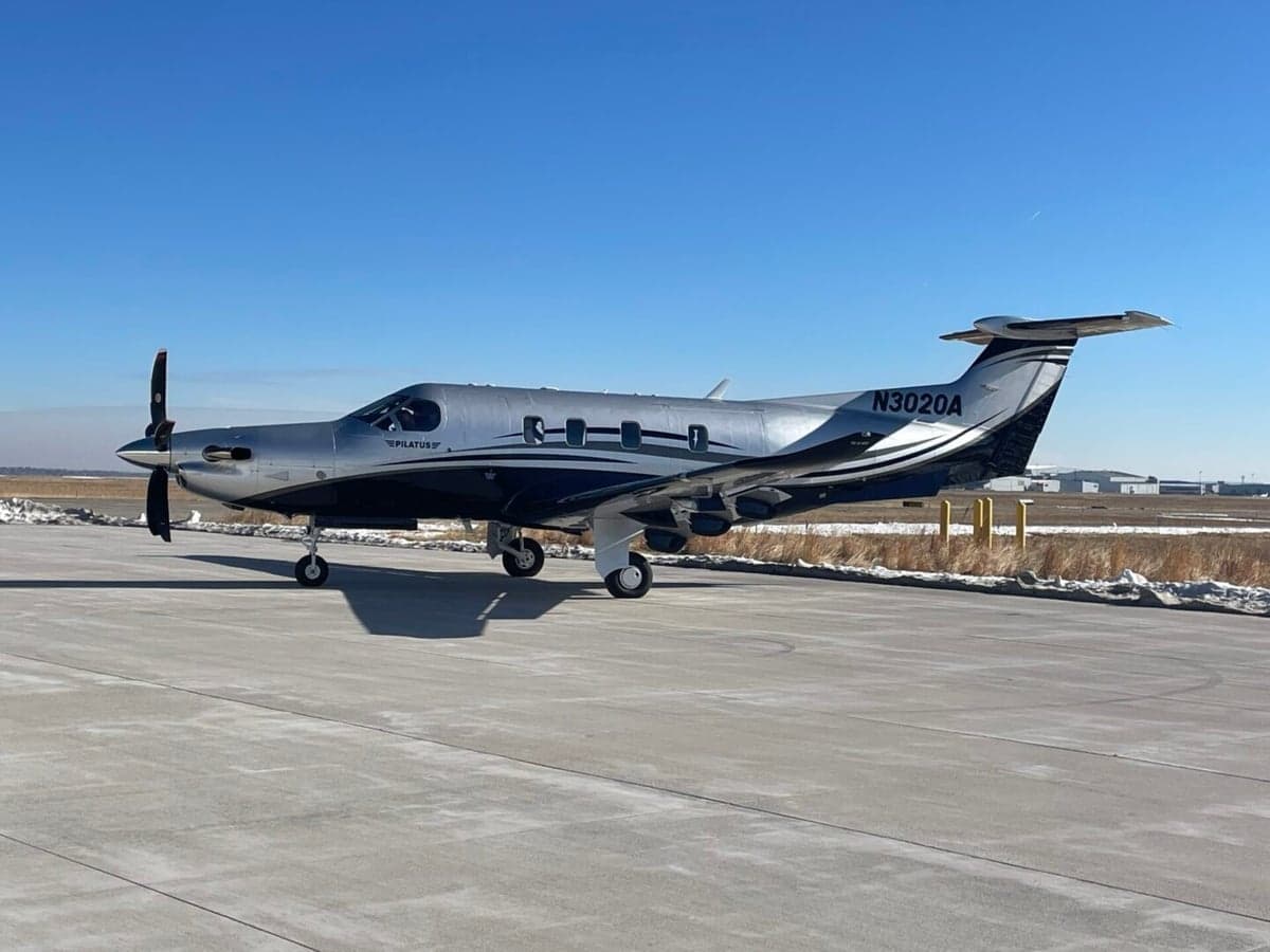 A Pilatus PC-12NG with registration N3020A on the tarmac.