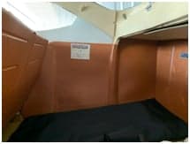 Interior view of the cockpit and front seats of a Cessna 182 Skylane.