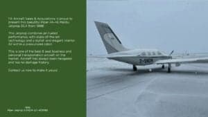 Piper Jetprop 2-SNOW on a snowy tarmac.