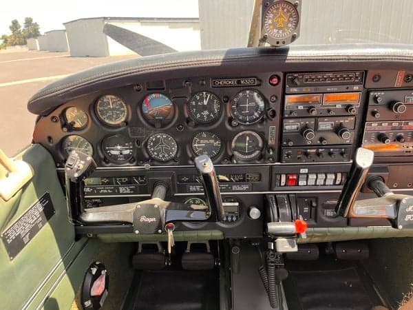 Detailed view of the Cherokee 16320 instrument panel.