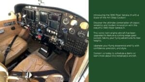 The cockpit of a 1990 Piper Seneca II with a state-of-the-art glass cockpit.