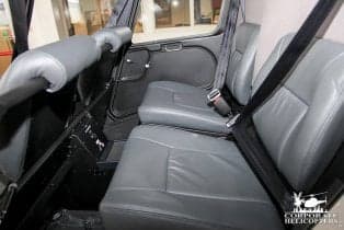 Interior view of the seats of a helicopter.