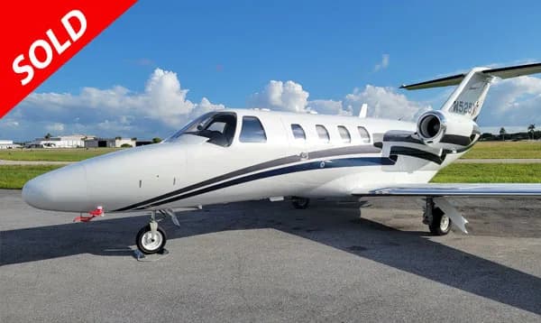 Cessna Citation CJ1 with SOLD overlay.