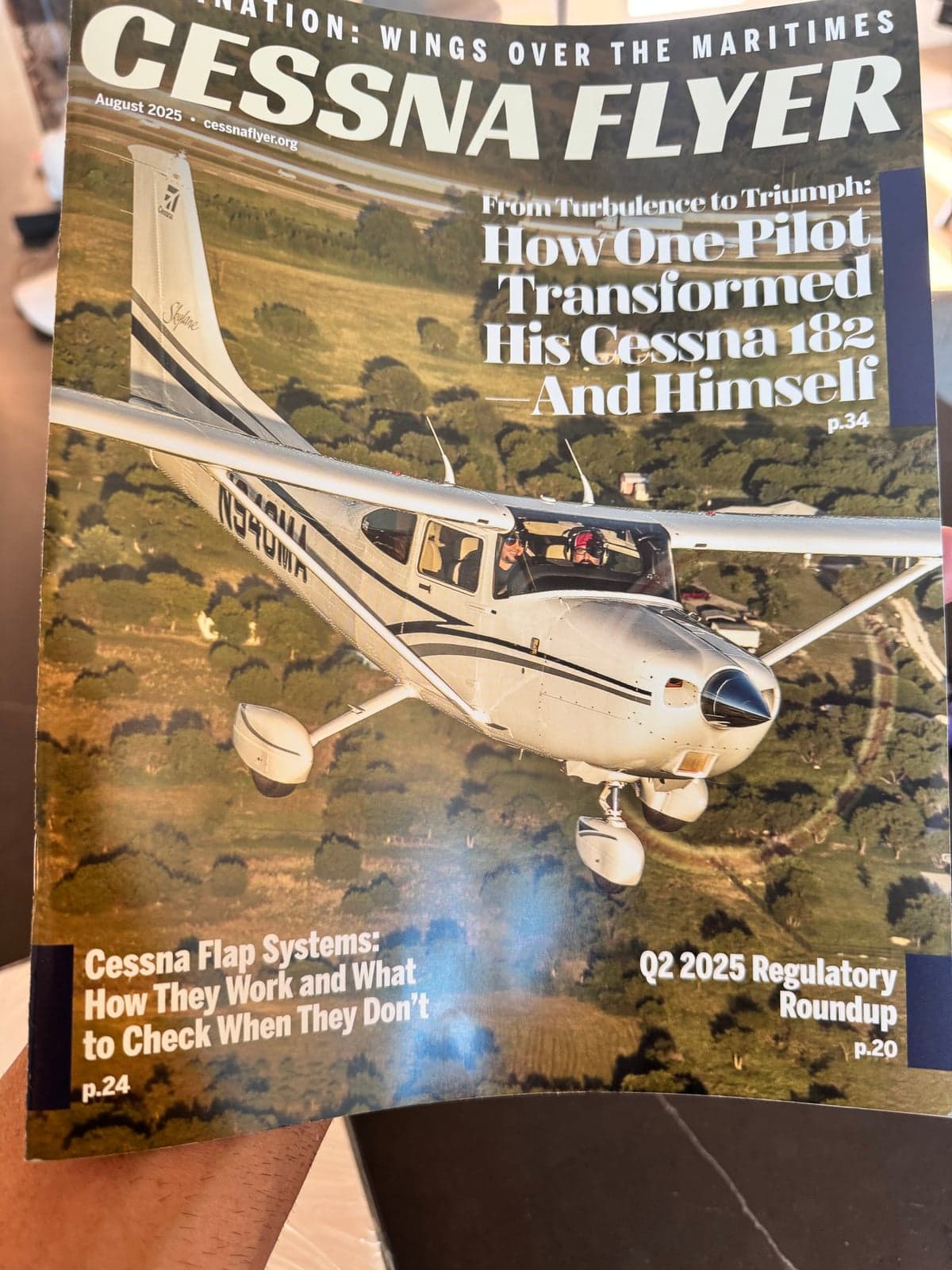 Cessna Skylane N940MA featured on the cover of Cessna Flyer magazine.