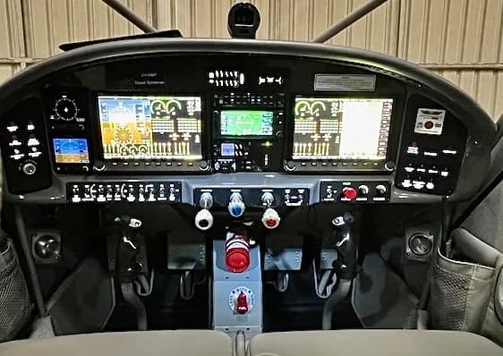 The instrument panel of a Glasair Sportsman aircraft.