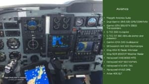 The instrument panel of a Piper PA-46-500TP Meridian aircraft.