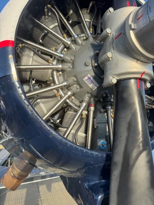 Close-up of the de Havilland Canada DHC-3 Otter's radial engine.
