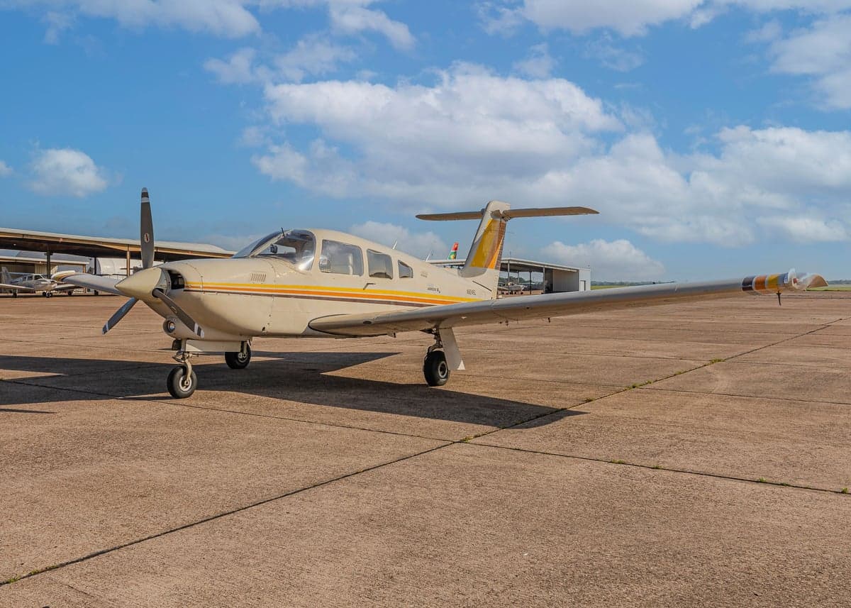 Piper Arrow II on the tarmac.