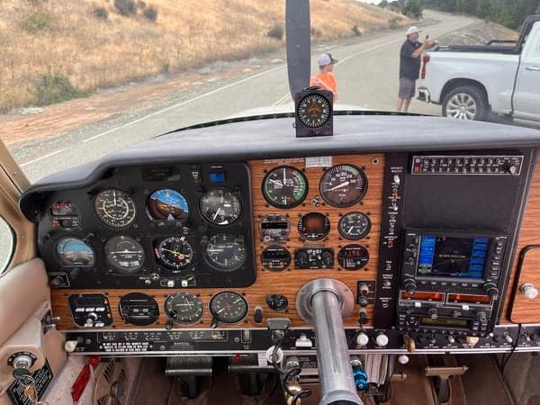 View of the instrument panel from the pilot's seat.