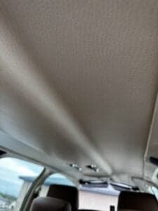 Interior ceiling of the Beechcraft Bonanza.