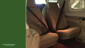 The beige leather interior of a Piper PA-46-500TP Meridian aircraft.