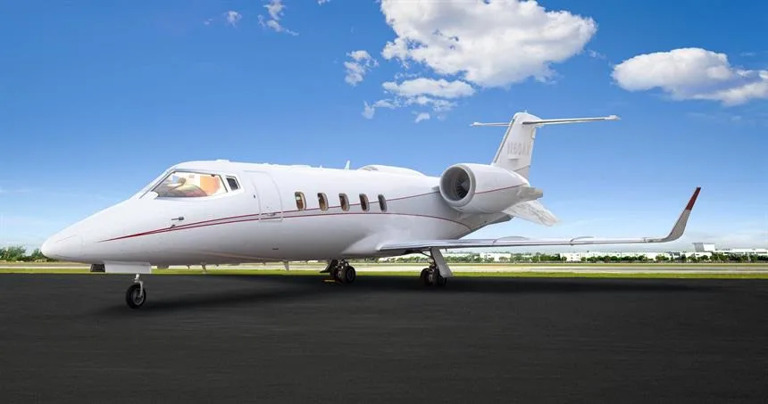 Learjet 60XR on the ramp.