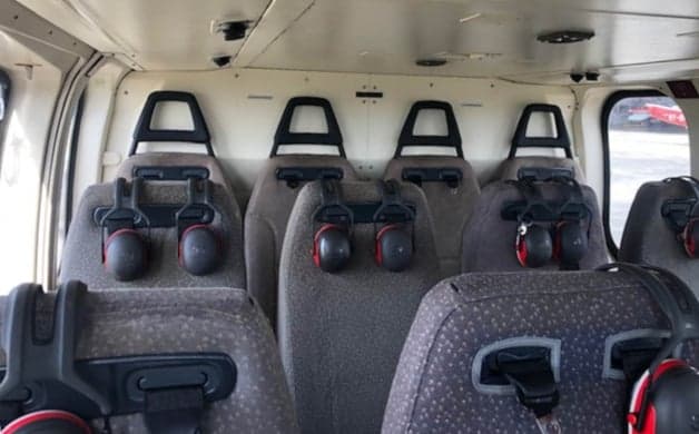 Cockpit view of the AgustaWestland AW139 helicopter.